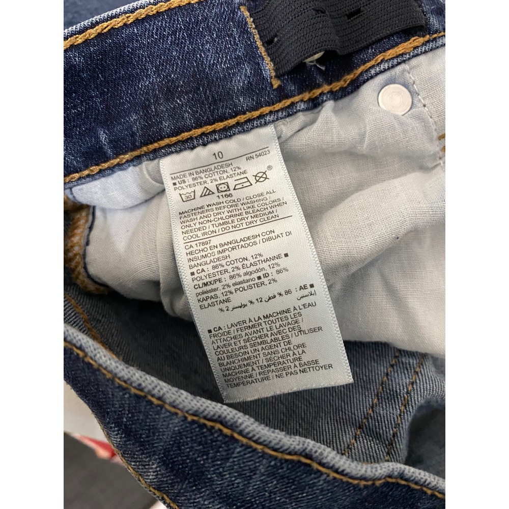 Old‎ Navy Kids Blue Denim Karate Slim Fit Jeans Size 10 Adjustable Waist - Picture 5 of 5